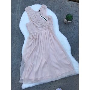 Top shop nude sleeveless dress evening dress